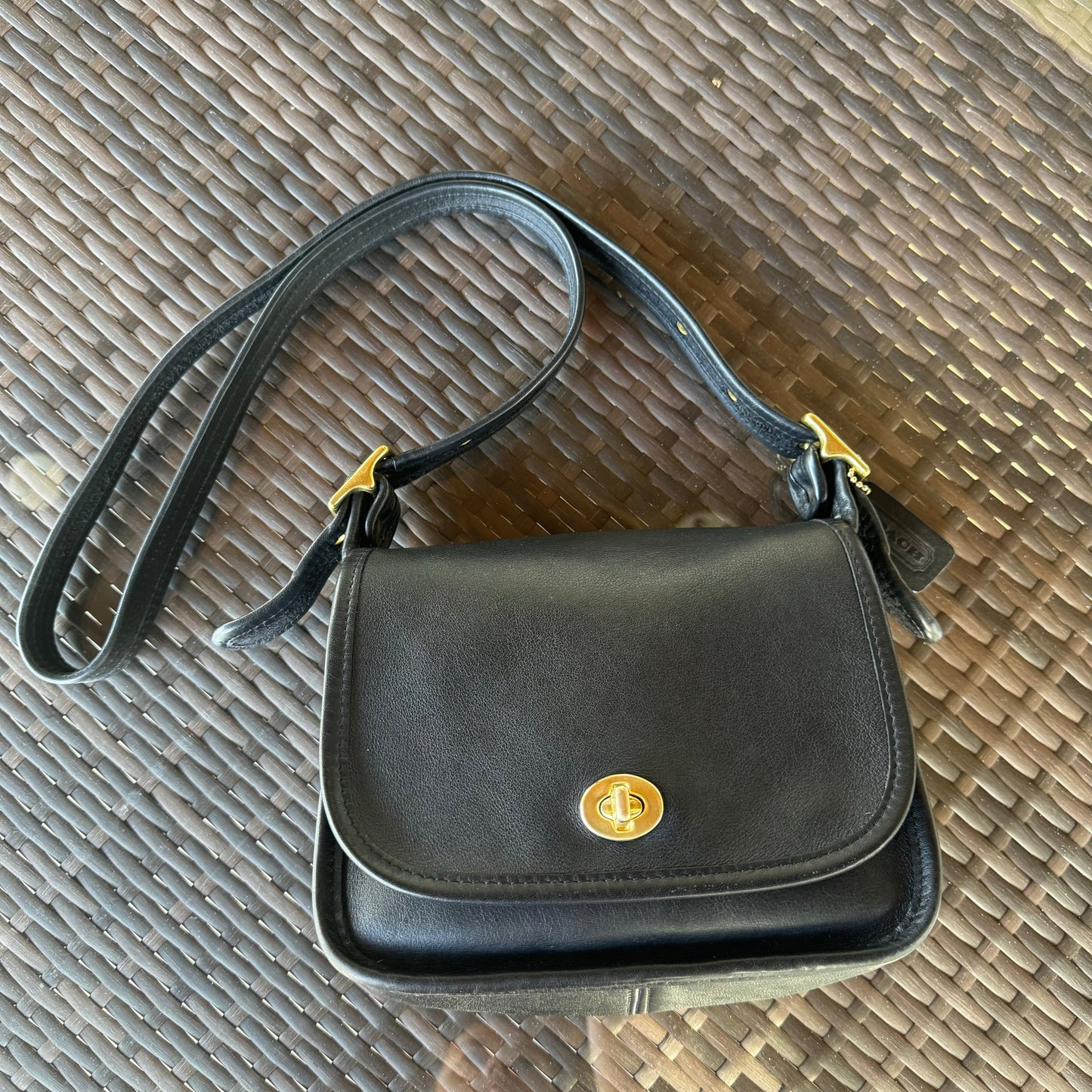 Vintage Coach Black 9965 Legacy Small Flap