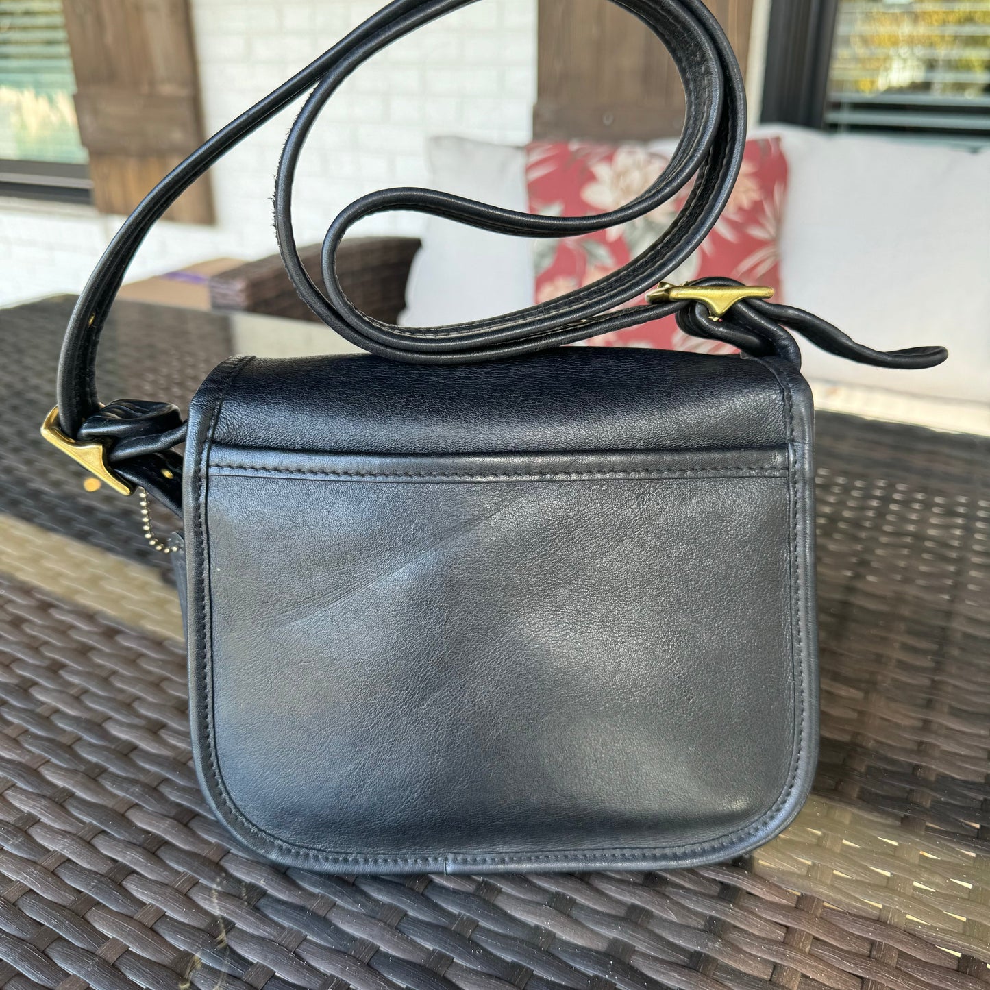 Vintage Coach Black 9965 Legacy Small Flap