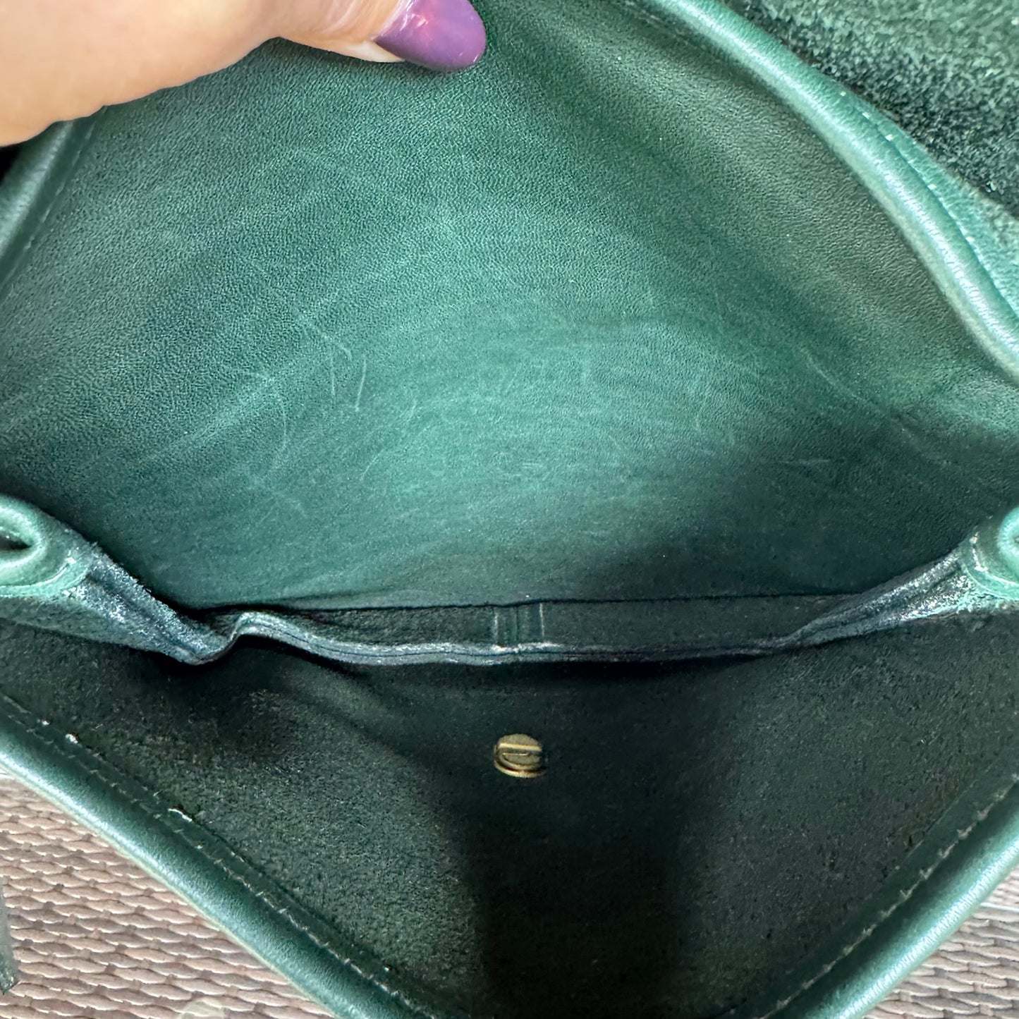 Vintage Coach Bottle Green Station Bag 5130