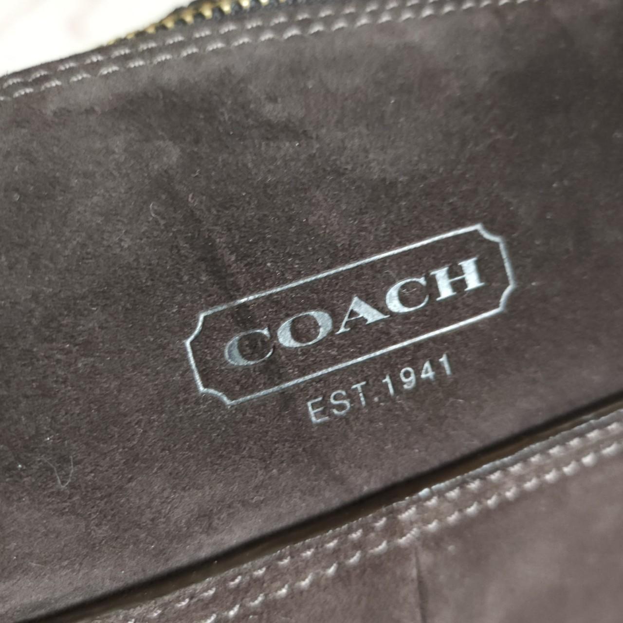 Y2K Vintage Coach Soho Brown Gold Suede Shoulder Bag Purse