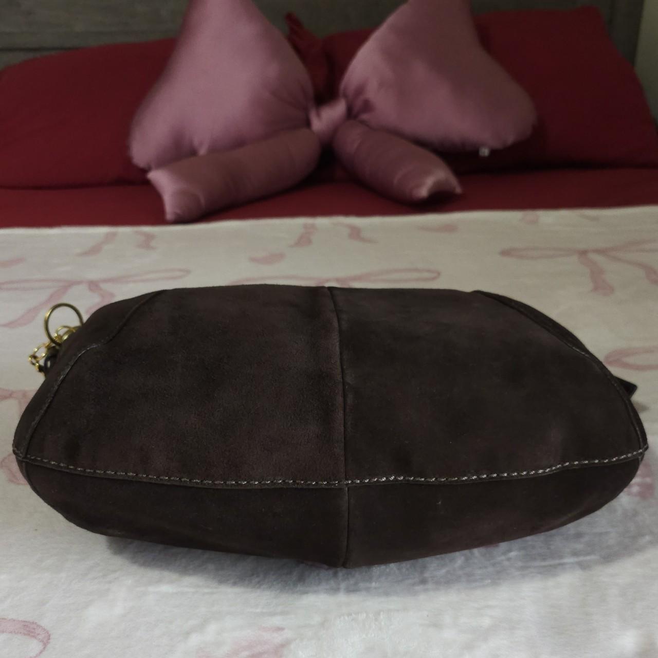 Y2K Vintage Coach Soho Brown Gold Suede Shoulder Bag Purse