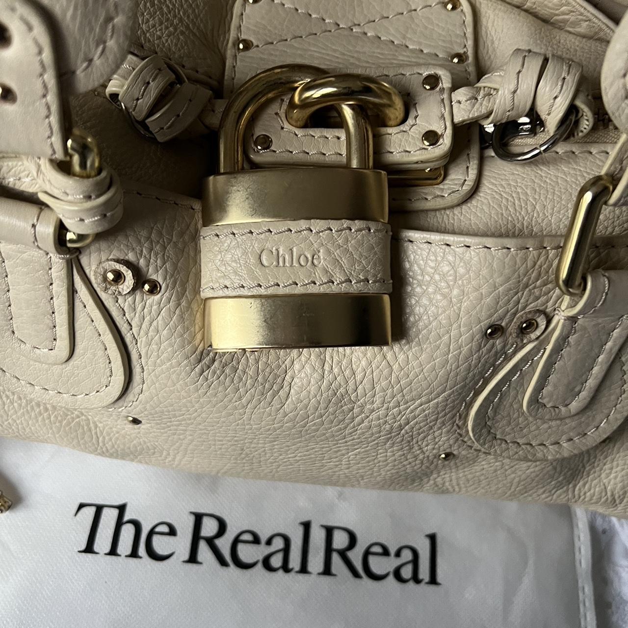 Authentic Cream Chloe Paddington Bag With Gold Hardware