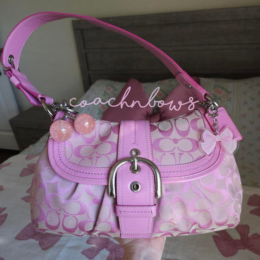 Vintage Barbie Pink Soho Buckle Signature Cs Rare Shoulder Purse